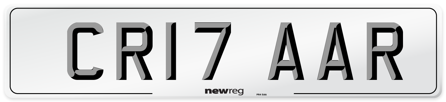 CR17 AAR Number Plate from New Reg